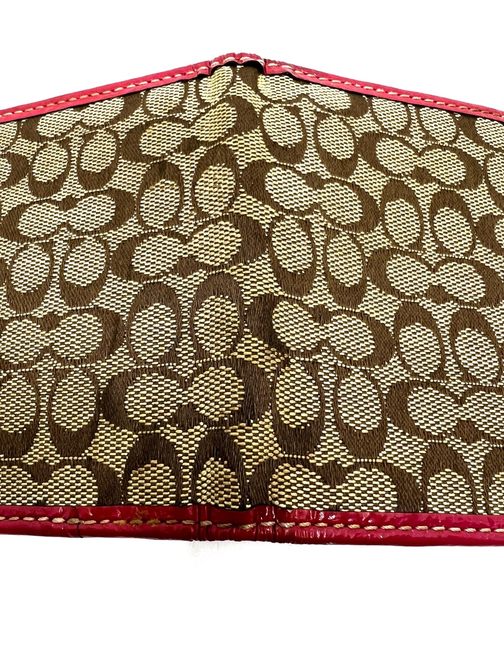 COACH Vintage Mini Signature Jacquard Small Wallet Card Holder Y2k - Picture 10 of 12
